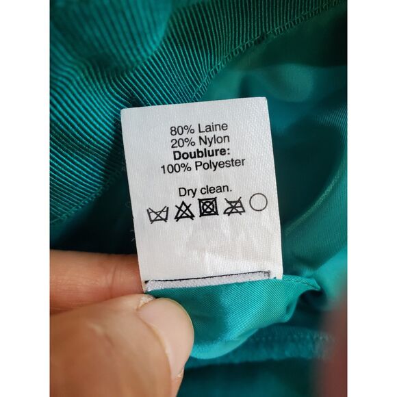 J.Crew Womens 00 Dark Teal Green Wool Blend Skirt EUC Career Preppy Academia - Picture 4 of 7